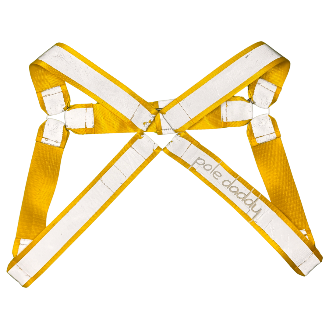 Back view of Tradie Harness in yellow