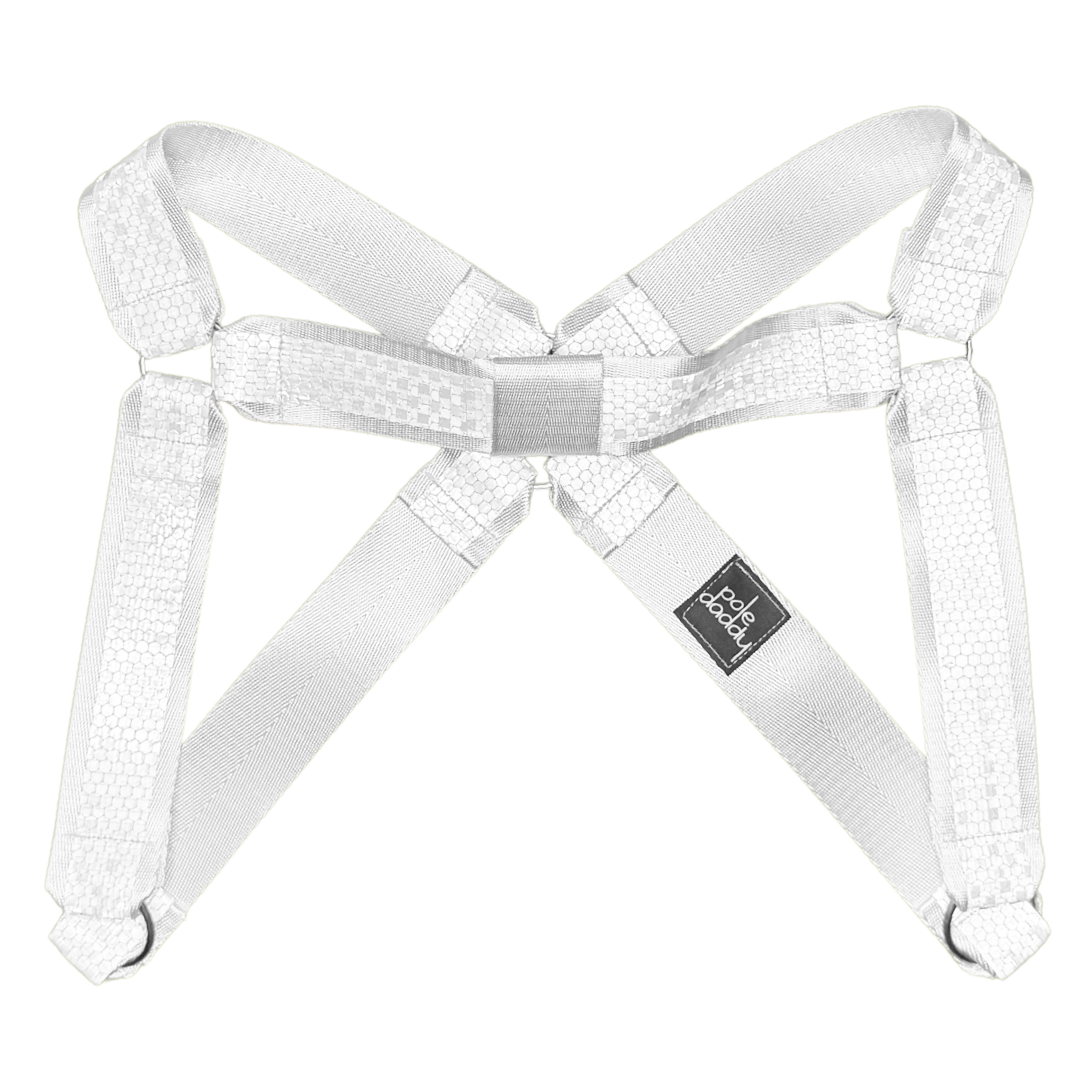 Front view of Lustrum White Reflective Harness